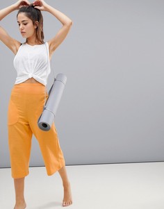 Брюки для занятий йогой с отворотом на поясе ASOS 4505 - Желтый