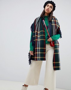 Тканый шарф в клетку с бахромой ASOS DESIGN - Мульти