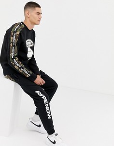 Черные джоггеры с логотипом AAPE By Bathing Ape - Черный