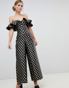Комбинезон в золотистый горошек ASOS DESIGN - Мульти