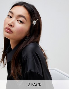 Заколки для волос с камнями Steve Madden - Золотой