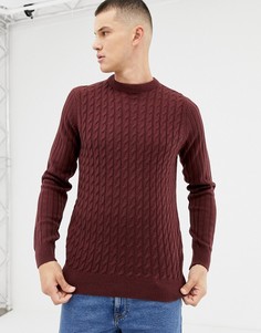 Бордовый джемпер с отделкой на рукаве New Look - Красный