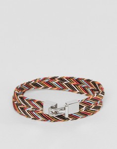 Разноцветный кожаный браслет в полоску Paul Smith - Мульти