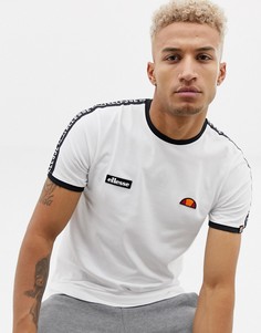 Белая футболка с фирменной лентой на рукавах ellesse Fede - Белый