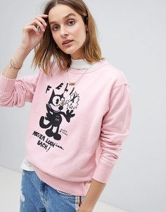 Свитер с принтом Maison Scotch Felix Ams Blaur Collab - Серый