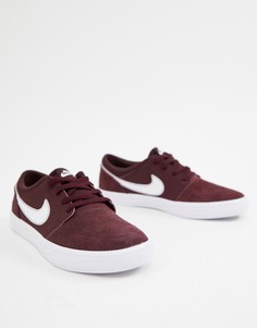 Бордовые кроссовки Nike Sb Portmore Ii Solar - Красный