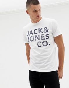 Футболка с принтом Jack and Jones - Белый