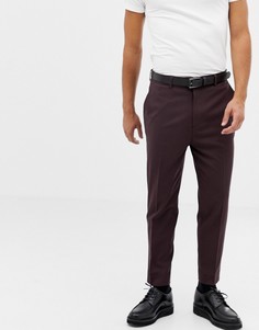 Темно-коричневые зауженные брюки ASOS DESIGN - Коричневый