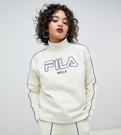 Свитшот с высоким воротником и логотипом спереди Fila - Белый