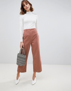 Широкие укороченные брюки Free People Clean Mod - Розовый