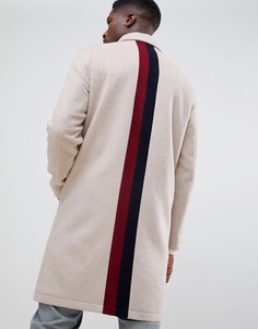 Бежевое пальто с добавлением шерсти ASOS DESIGN - Рыжий