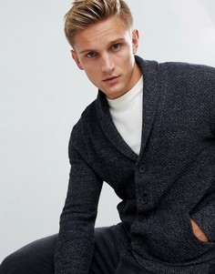 Hollister shawl collar knit cardigan in black marl - Черный