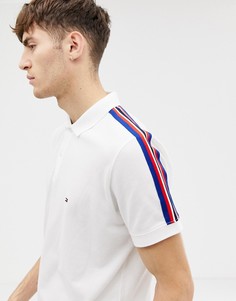 Футболка-поло классического кроя в полоску Tommy Hilfiger - Белый