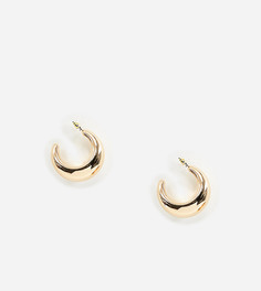 Золотистые широкие серьги-кольца ALDO Glelassa - Золотой