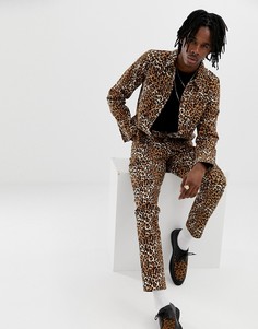Джинсовая куртка с леопардовым принтом ASOS DESIGN - Рыжий