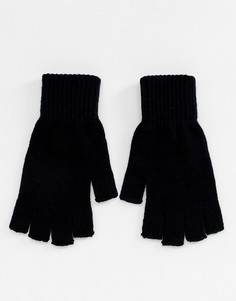 Черные перчатки без пальцев Burton Menswear - Черный