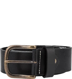 Черный ремень из натуральной кожи Sergio Belotti