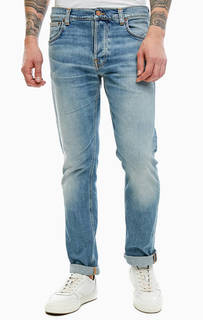 Джинсы с заломами и потертостями Dude Dan Nudie Jeans