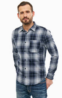 Хлопковая рубашка в клетку с карманом Jack & Jones