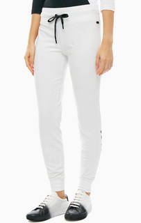 Белые брюки из хлопка с манжетами Dkny