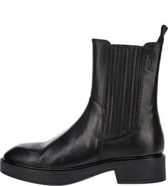 Кожаные черные полусапоги на плоской подошве Diane Vagabond