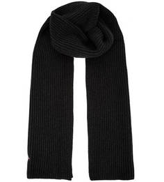 Шарф черного цвета из хлопка Tommy Hilfiger