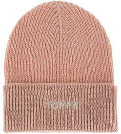 Шапка мелкой вязки с декоративной вышивкой Tommy Hilfiger