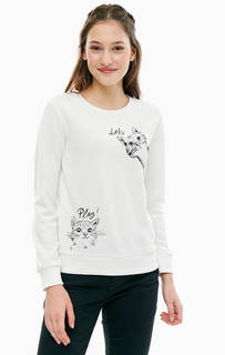 Трикотажный свитшот с контрастным принтом Mavi