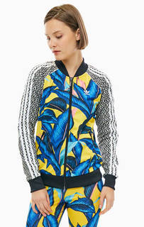 Толстовка на молнии с растительным принтом Adidas Originals