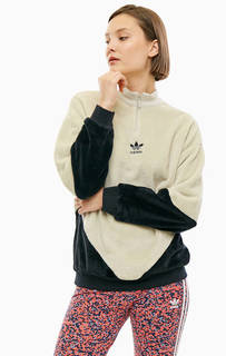 Свитшот из поларфлиса с воротом на молнии Adidas Originals