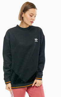 Свитшот оверсайз с вставками из поларфлиса Adidas Originals
