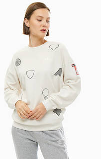 Свитшот молочного цвета с вышивкой Adidas Originals