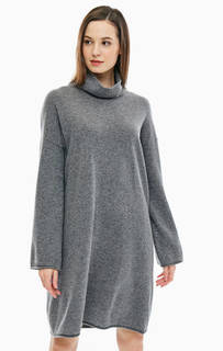 Шерстяное однотонное платье с высоким воротом United Colors of Benetton