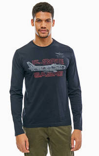 Хлопковая футболка с длинными рукавами Aeronautica Militare