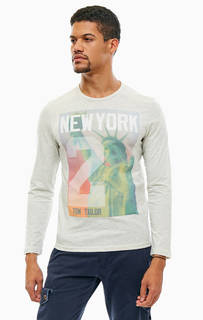 Хлопковая футболка с принтом Tom Tailor