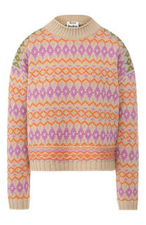 Шерстяной пуловер с воротником-стойкой Acne Studios
