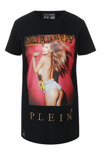 Хлопковая футболка с принтом Philipp Plein