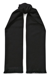 Шерстяной шарф с бахромой Canali