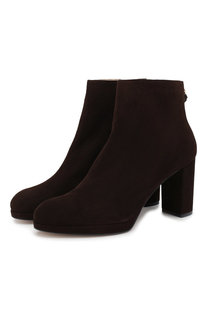Замшевые ботильоны Martine на устойчивом каблуке Stuart Weitzman