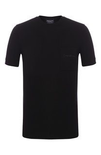 Футболка из вискозы с круглым вырезом Giorgio Armani