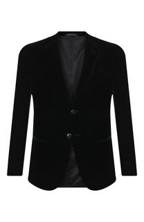 Однобортный пиджак из вискозы Giorgio Armani