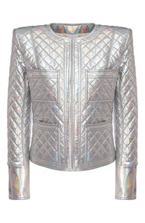 Стеганый жакет с накладными карманами Balmain
