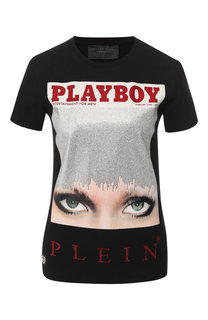 Хлопковая футболка с принтом Philipp Plein