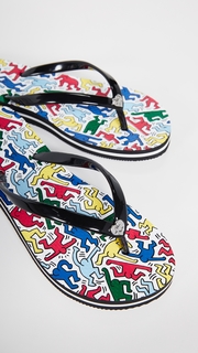 alice + olivia x Keith Haring Eva 42 Flip Flops