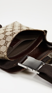 What Goes Around Comes Around Gucci Canvas Waist Pouch