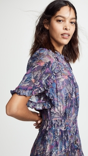 Rebecca Taylor Short Sleeve Floral Dress