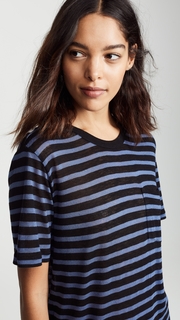 T by Alexander Wang Striped Slub Jersey Tee