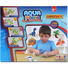 Набор для творчества 1Toy "Aqua pixels" Динопарк, 780 пикселей Lucky