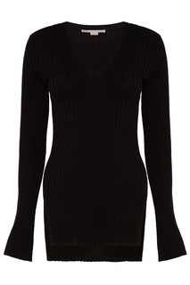 Черный пуловер в рубчик Stella Mc Cartney