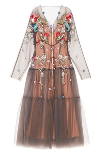 Длинное платье с цветами Alena Akhmadullina